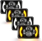 4X6 Headlights With White/amber Drl/signal, Sealed Beam Braveway New. Price: $74.50.