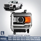 Halogen Headlight For 2015-2017 Gmc Sierra 2500 W/ Led Drl Chrome Bezel Driver New. Price: $126.99.