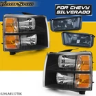 Fit For 2007-2013 Silverado 1500 Amber Crystal Headlights+ Fog Left+right New. Price: $128.64.