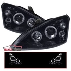 Black/smoke Fits 2000-2004 Ford Focus Led Halo Projector Headlights Lamps L+r New. Price: $159.49.