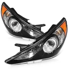 2PCS/PAIR Black Amber Projector Headlights Assembly For Hyundai Sonata 2011-2014 New. Price: $92.99.