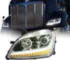 For Peterbilt 579 2012-2021 Halogen Headlight With Bulb Clear Proje Chrome Left New. Price: $441.46.