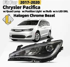 Halogen Projector Headlight For 2017-2020 Chrysler Pacifica Chrome Bezel Left Lh New. Price: $114.99.