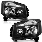 Pair Black Headlights For 2004-2015 Nissan Titan /05-07 Armada Headlamps Lh+rh New. Price: $92.88.