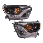 For Toyota RAV4 2016-2018 Headlights Driver And Passenger Side Pair Black Bezel New. Price: $348.43.