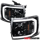 Fit 2007-2014 Silverado 1500 2500HD Slick Black Led Bar Projector Headlights L+r New. Price: $228.99.