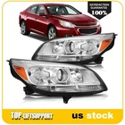 Headlights W/bulbs Pair For 2013-2016 Chevy Malibu Chrome Housing Headlamps New. Price: $139.99.