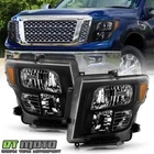 For 2016-2024 Nissan Titan Xd Halogen Black Headlights Pair Set Left+right New. Price: $135.99.