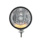 7" Stainless Dietz Crystal Headlight Bucket Assembly W/ 6 Amber Auxiliary Leds New. Price: $110.15.