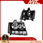 Headlight Assembly For 07-14 Chevy Tahoe Suburban Halogen Black Housing Clear New. Price: $77.99.
