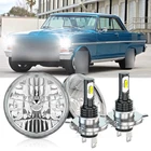 Pair 7" Round Headlights Hi/lo Beam Sealed For Chevrolet Chevy Nova 1963-78 New. Price: $60.00.