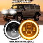 Chusyyray 1 Pair Dot 7" Round Led Headlights 6000K White New. Price: $59.99.