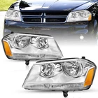 For 2008-2014 Dodge Avenger Headlights Assembly Chrome Housing Amber Corner Lamp New. Price: $76.99.