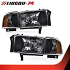 Headlights Fit For 1994-2002 Dodge Ram 1500 2500 3500 Black Amber Headlamps New. Price: $75.65.