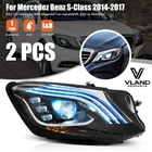 Vland For 2014-2017 Mercedez Benz S-class Led Headlights W/startup Animation L+r New. Price: $549.89.