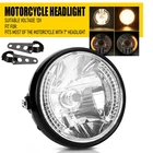 7"INCH Motorcycle Led Headlight Turn W/black Housing Bucket Universal New. Price: $26.99.