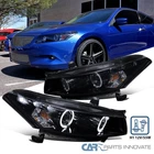 Fit 2008-2012 Honda Accord Coupe Black Smoke Led Halo Projector Headlights Lamps New. Price: $219.95.