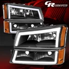Black Amber C-style Led Headlight+bumper Lamp For 2003-2007 Silverado Avanlanche New. Price: $81.65.