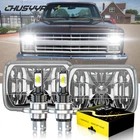 Fit Chevrolet C10 C20 C30 1981-1986 Pair 7X6" Led Headlights Hi/low Lamps New. Price: $129.22.