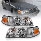 Anzo 1998-2005 Ford Crown Victoria Crystal Headlight Chrome With Bumper New. Price: $126.08.
