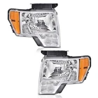Ford F150 09-14 Headlights Pair Clear Lens Chrome Amber DL3Z13008A DL3Z13008B New. Price: $159.99.