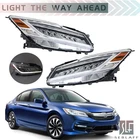 For Honda Accord Sedan 2016-2017 Full Led Headlights Chrome Headlamps Right+left New. Price: $338.93.