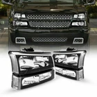 For 2003-2006 Chevy Silverado 1500 2500 Hd 3500 Black Housing Headlights New. Price: $69.99.