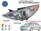 Fits Head Lamp 2011-2014 Hyundai Sonata Chrome Bezel Driver Left Side 921013Q100 New. Price: $165.10.