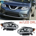 For Nissan Rogue 2014-2015-2016 Headlight Halogen Lh+rh W/led Drl Chrome Clear New. Price: $98.25.