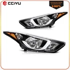 Pair Fits 2014-2016 Hyundai Elantra Headlights Assembly Black Housing Set New. Price: $210.99.