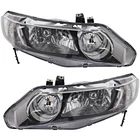 Driver And Passenger Side Headlight Fits Honda Civic 2009-2011 Sedan Halogen New. Price: $169.02.
