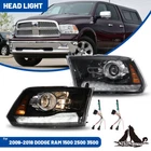 Black Clear Led Drl Headlights For 09-18 Dodge Ram 1500/19-24 Classic New. Price: $269.99.