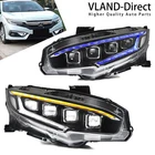 Vland Led Projector Headlights For Honda Civic 2016-21 W/startup Animation Pair New. Price: $378.39.