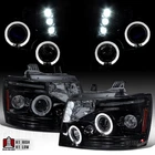 Black Smoke Fit 2007-2014 Tahoe Suburban Avalanche Led Halo Projector Headlights New. Price: $156.74.