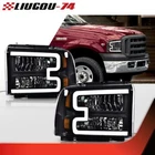 Super Duty Led Drl Bar Headlights Black Set Fit 05-07 Ford F350 F450 F550 New. Price: $82.02.