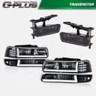Clear/black Led Tube Drl Headlight & Fog Lights Fit For 99-06 Silverado/suburban New. Price: $94.21.