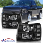 For 2007-2013 Chevy Silverado 1500 2500HD Black Housing Headlights Lh & Rh New. Price: $67.89.