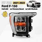 2021-2023 Ford F-150 Led Headlight Chrome Bezel W/o Afs Right Passenger Side New. Price: $259.99.