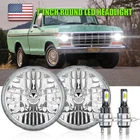 69-78 Ford F100 F150 F250 Pair 7INCH Round Led Headlights Halo High Low Beam New. Price: $119.99.