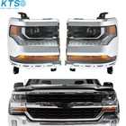 Headlights For Chevy Silverado 1500 2016-2018 Hid/xenon W/ Led Right+left Side New. Price: $156.84.