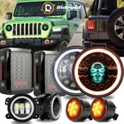 For Jeep Wrangler Jku 2007-2018 Led Rgb Headlights Tail Fog Turn Combo New. Price: $155.98.