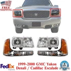 Headlights Assembly + Signal For 1999-2000 Gmc Yukon / Cadillac Escalade New. Price: $237.18.