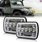 Braveway 5X7 7X6 Led Headlights Chips High/low Beam With Halo Angel Eyes White New. Price: $101.25.