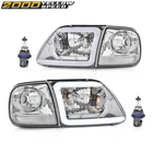 Fit For F-150 Expedition 97-04 Chrome/clear Led Drl Headlights & Corner New. Price: $92.00.