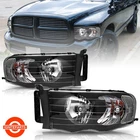 For 2002 2003 2004 2005 Dodge Ram 1500 2500 3500 Headlight Black Clear Headlamp New. Price: $59.99.