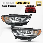 Pair Halogen Headlight 2013-2016 Ford Fusion With Bulb Chrome Housing Lh+rh New. Price: $125.99.
