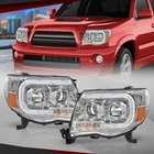 Pair Chrome Led Tube Dual Projector Headlights Fit For 2005-11 Toyota Tacoma New. Price: $189.99.