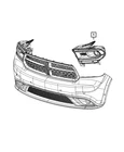Genuine Mopar Headlamp Right 68423852AE New. Price: $1201.75.