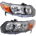 For Honda Civic Headlight 2006 2007 Passenger And Driver Pair/set Halogen Coupe New. Price: $334.25.