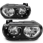 Headlights Assembly Pair For Dodge Challenger 2008-2014 Black Housing Headlamp New. Price: $86.02.